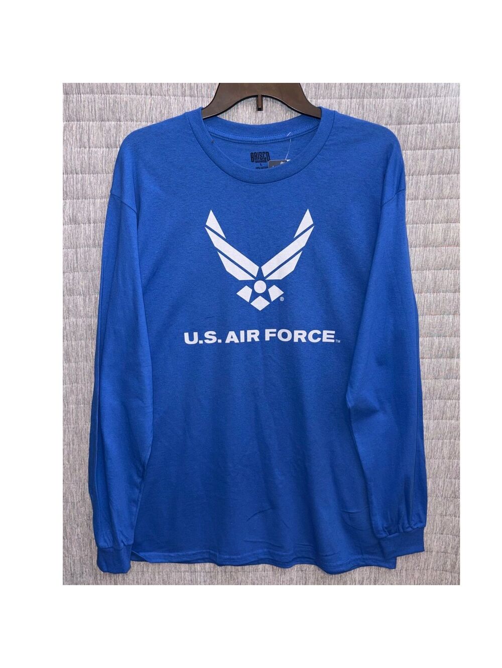 Brisco Brands U.S. Air Force Long Sleeve T-Shirt Blue Men's Size Large NWT